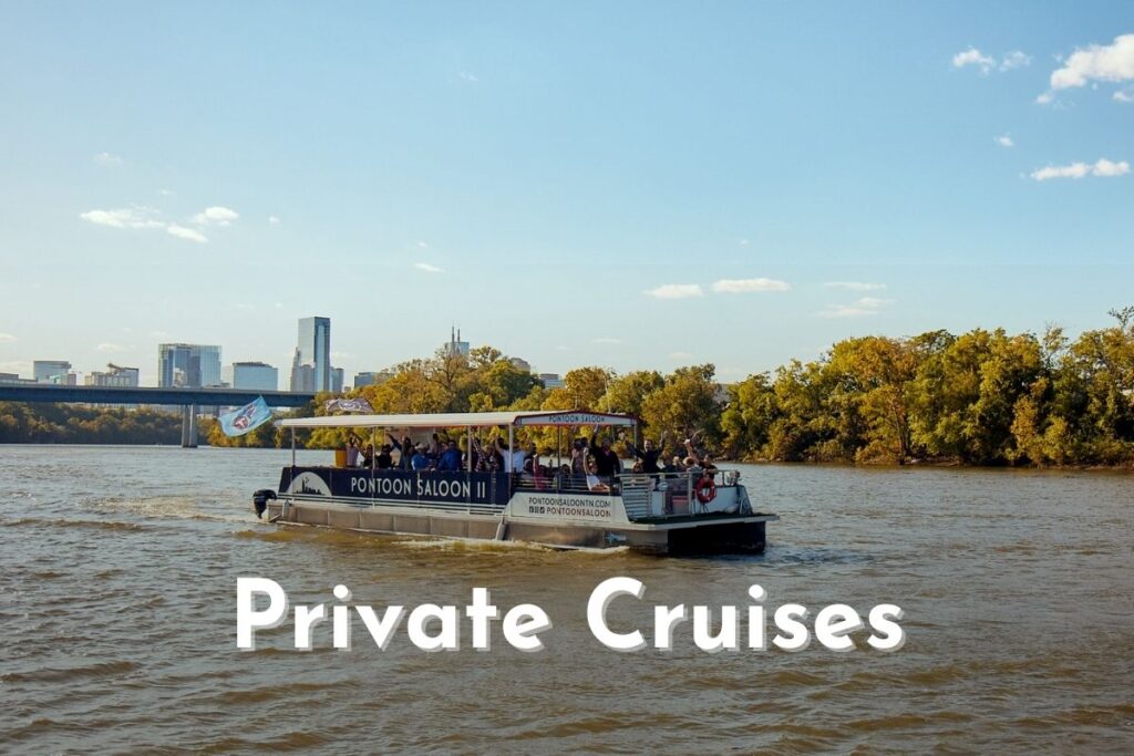 private group on pontoon river cruise downtown nashville