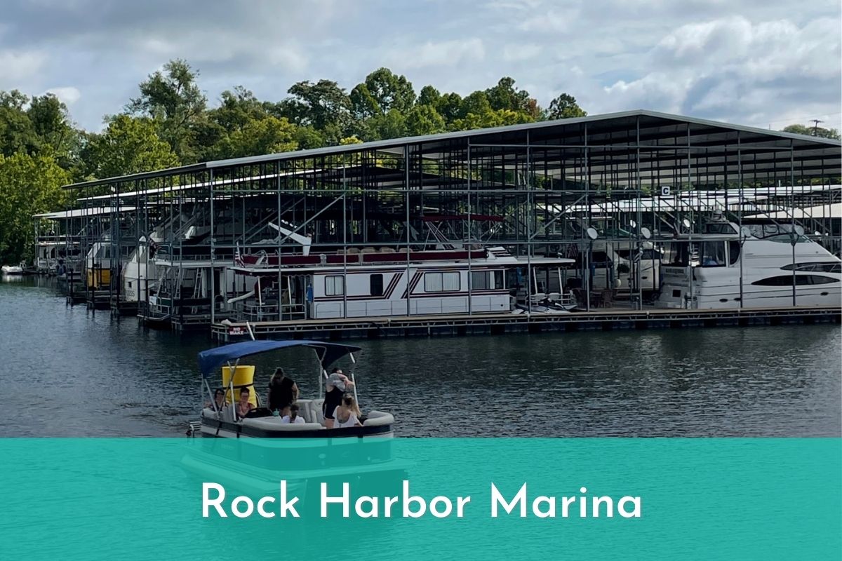 people on boat rental at rock harbor marina nashville